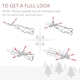 image 5 of HOMCOM 6FT Pencil Artificial Christmas Tree with Solid Stand Tips White