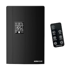 MONHOUSE Dehumidifier - 2.2L Tank - Remote Controlled, Sleep & Defrost Mode Led Display, 24 Hr Timer - Ultra Quiet Electric Damp Absorber | Black | 1