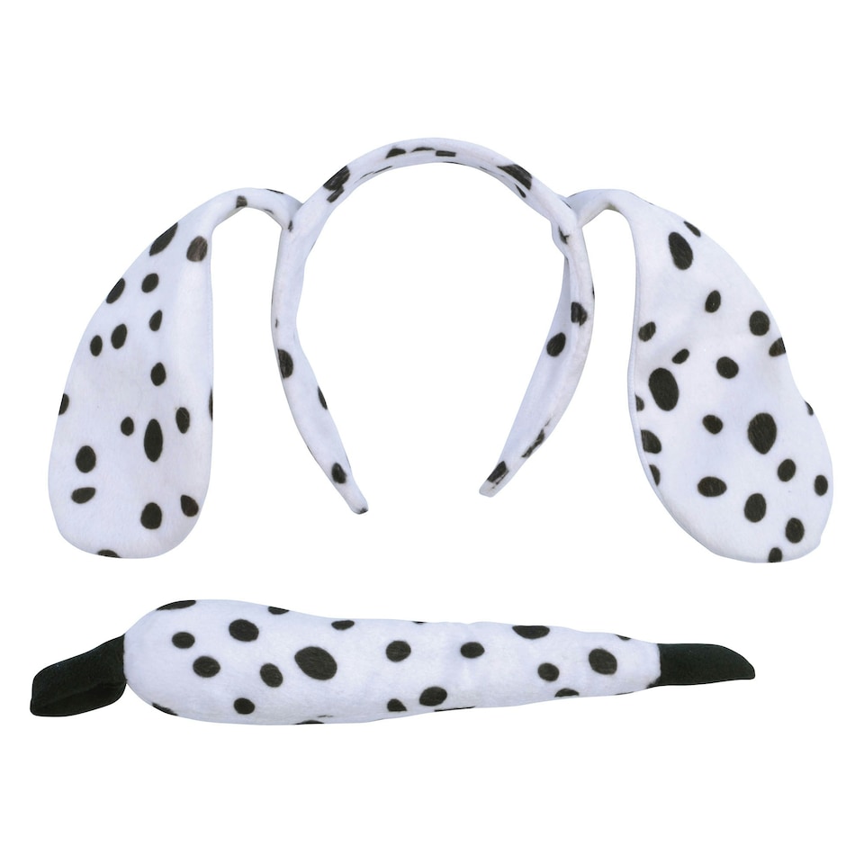 image 1 of Bristol Novelty Childrens/Kids Dalmatian Set - White/Black - One Size White | One Size