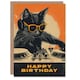 image 1 of DJ Decks Black Cat Lover Sunglasses For Him Birthday Card
