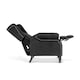 image 5 of Velvet Black Marianna Manual Recliner Wingback Chair