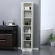 image 7 of kleankin Tall Mirrored Bathroom Cabinet with Adjustable Shelf White