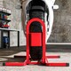 image 8 of HOMCOM Adjustable Motorcycle Wheel Chock Motorbike Holder with Metal Frame | Red | Red | 60cmx55cmx43cm