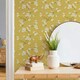 image 1 of Fresco Ochre Apple Blossom Floral Wallpaper Yellow | Yellow