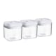image 1 of Argon Tableware Flip Lock Plastic Food Storage Containers - 500ml - White - Pack of 3