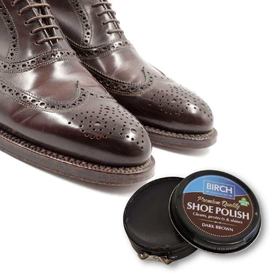 image 1 of BIRCH Traditional Shoe Polish - Wax-Based for Leather Conditioning 50ml