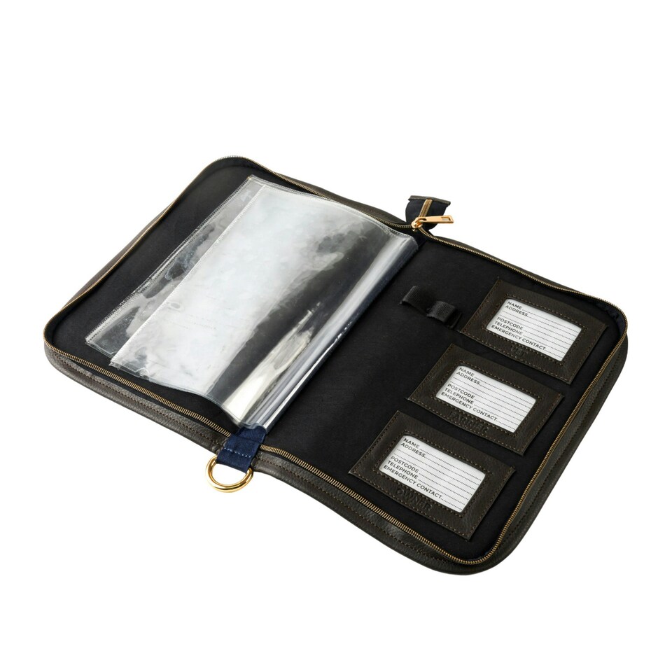 image 1 of Aubrion Horse Passport Holder - Navy - One Size Blue