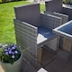 image 9 of 9 Piece Cube Rattan Garden Furniture Set 4 Chairs 4 Footstool Chairs & Table