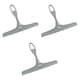 image 1 of JVL Hand Held Window Squeegee Set of 3, Streak-Free Glass Cleaner for Windows, Mirrors & Shower Screens – Grey