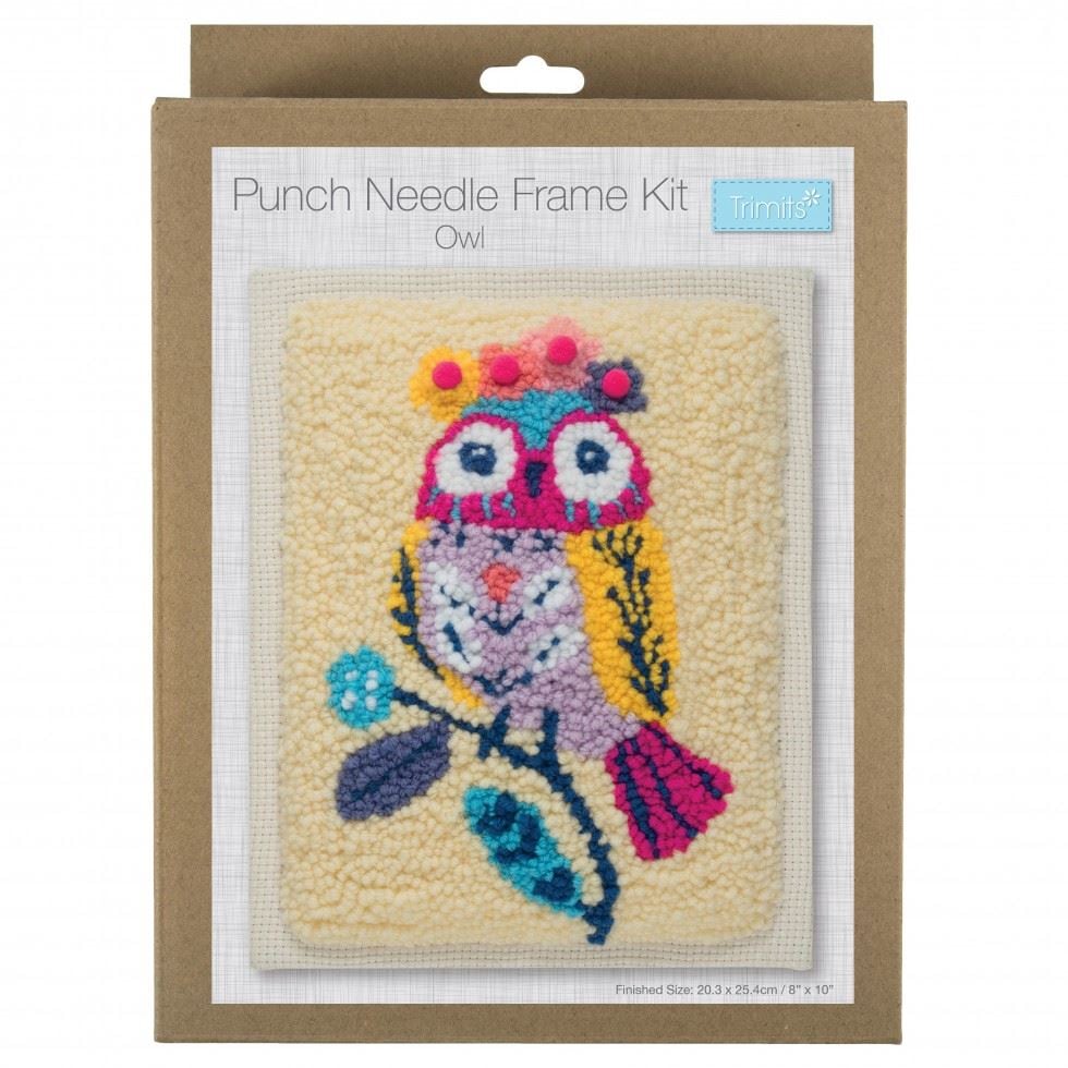 Trimits P/NEEDLE OWL - Punch Needle Kit: Owl