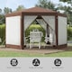 image 3 of Outsunny Hexagonal Garden Gazebo Party Tent Patio Marquee Canopy