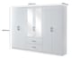 image 6 of Paddington 6 Door 2 Drawer Mirrored Wardrobe | White | Black Handles