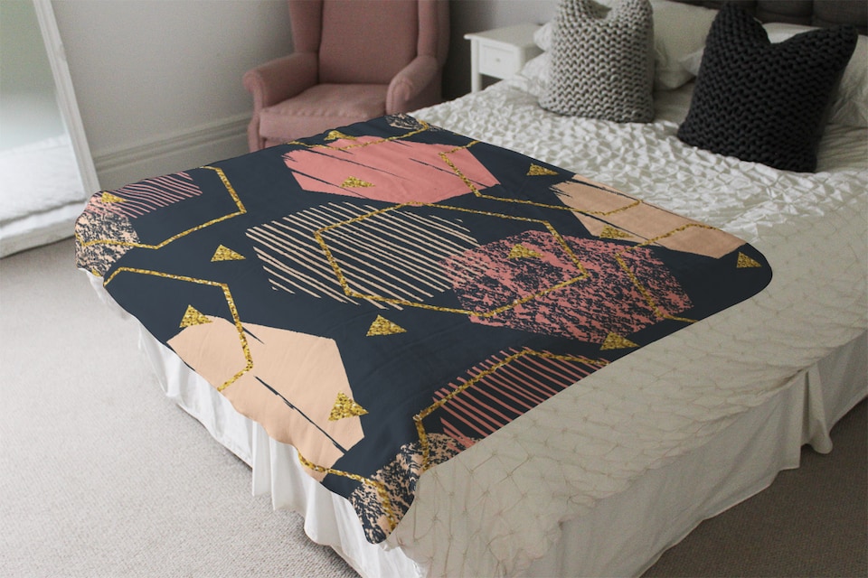 image 1 of Hexagons Blanket | Multi