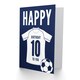 image 2 of Football Strip Kit White Jersey Top 10 Year old Kids 10th Birthday Card