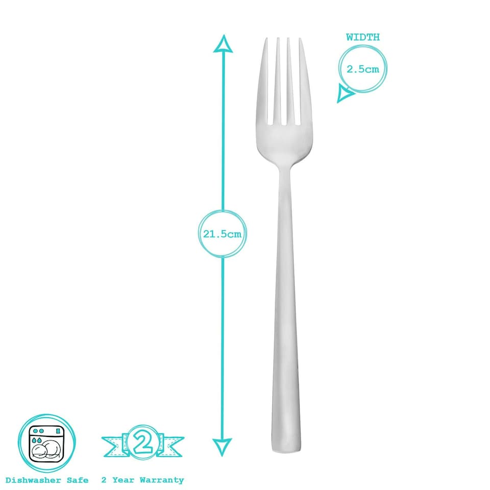image 1 of Argon Tableware Tondo Stainless Steel Dinner Forks - 21.5cm - Pack of 6 N/A