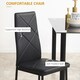 image 4 of HOMCOM Dining Table Set for 4, Kitchen Table and Chairs w/ Padded Seat Black