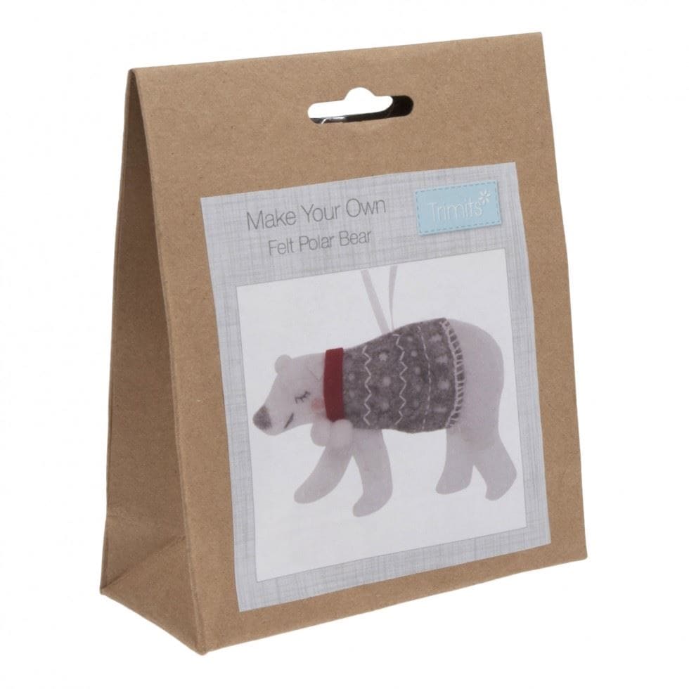 Trimits FELT KIT POLAR BEAR - Felt Decoration Kit: Christmas: Polar Bear