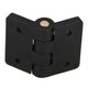 image 2 of Black Reinforced Nylon Plastic Hinge 40x48mm Italian Made Industrial Quality 4PK Black