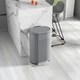 image 8 of HOMCOM Pedal Bin, Metal Kitchen Bin with Soft-close Lid Grey | 30L
