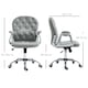 image 3 of Vinsetto Office Chair, Swivel Desk Chair, PU Vanity Chair with Adjustable Height and Rolling Wheels for Home Work Study, Grey