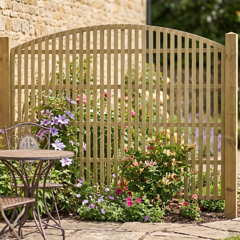 image 1 of Premier Florence Wooden  W:6ft x H:4ft Trellis Fence Panel Topper Screen (Pack of 5)