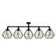 image 2 of ValueLights Luiggi Matte Black Semi-Flush Light with Black Tapered Shade and E27 Pear LED 4W Warm White 2700K Bulb