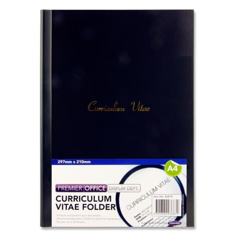 image 1 of A4 CV (Curriculum Vitae) File Cover by Premier Office