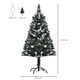 image 3 of HOMCOM 4FT Artificial Snow Dipped Christmas Tree Xmas Decoration