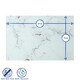 image 5 of Harbour Housewares Glass Placemats - Black Marble - 6pc - 40 x 30cm - Heat-Resistant Table Set Black