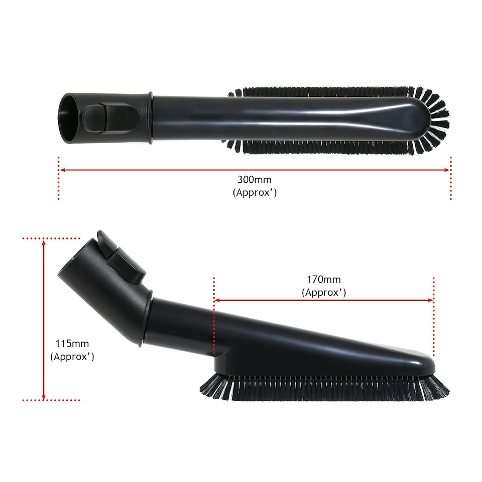 image 1 of SPARES2GO Soft Dusting Brush for Titan Vacuum TTB774VAC 16L TTB775VAC 20L TTB776VAC 30L TTB777VAC 40L Swivel Tool 35mm