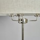 image 5 of BHS Henry 3 Light Floor Lamp with Grey Shade, Nickel