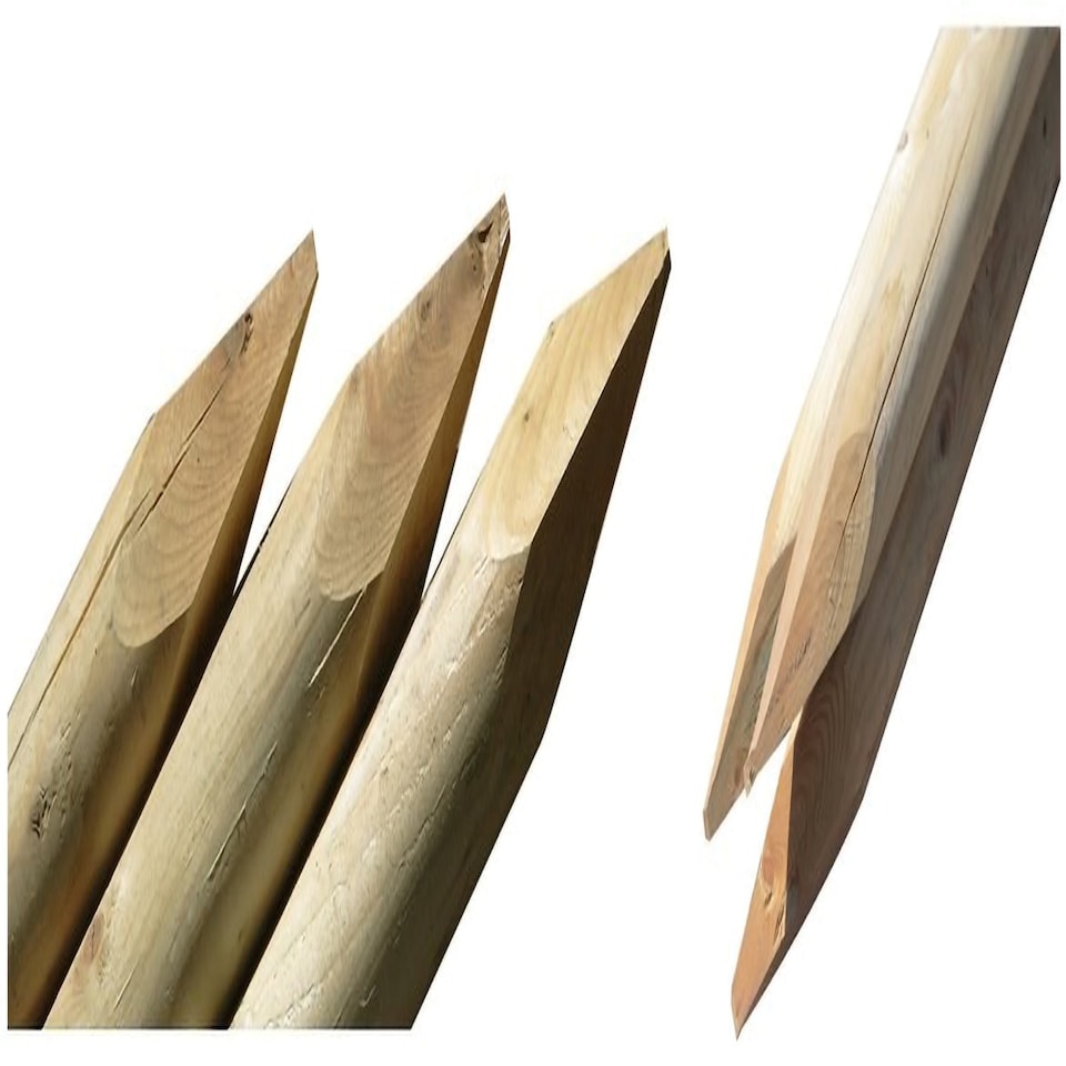 image 1 of Wooden Round Fence Post 2.43m (8ft) for Fencing, Screening and Hurdles