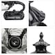 image 4 of Living and Home Vintage Outdoor Wall Lantern, Black | Black