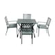 image 1 of Adlington Diamond 4 Seat Dining Set with grey cushions