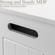 image 4 of Christow White Laundry Box Wooden Bathroom Storage Basket Linen Clothes Cabinet