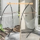 image 4 of Outsunny Hammock Chair Stand Metal Frame Hammock Stand Only with Chian Black