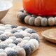 image 2 of Handmade Felt Ball Trivet