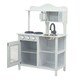 image 2 of Childrens Kids Roleplay Wooden Play Kitchen Cooking Playset with Utensils