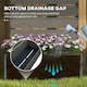 image 5 of Outsunny Raised Garden Bed with Trellis and Drainage Hole, Planter Box Grey