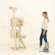 image 5 of PawHut 180cm Cat Tree, Multi-Level Large Cat Tower with 3 Sisal Scratching Posts, Condos, Plush Perches, Hammock, Ladder, Dangling Balls, Kitten Activity Centre for Kittens Playing Relaxing | Cream