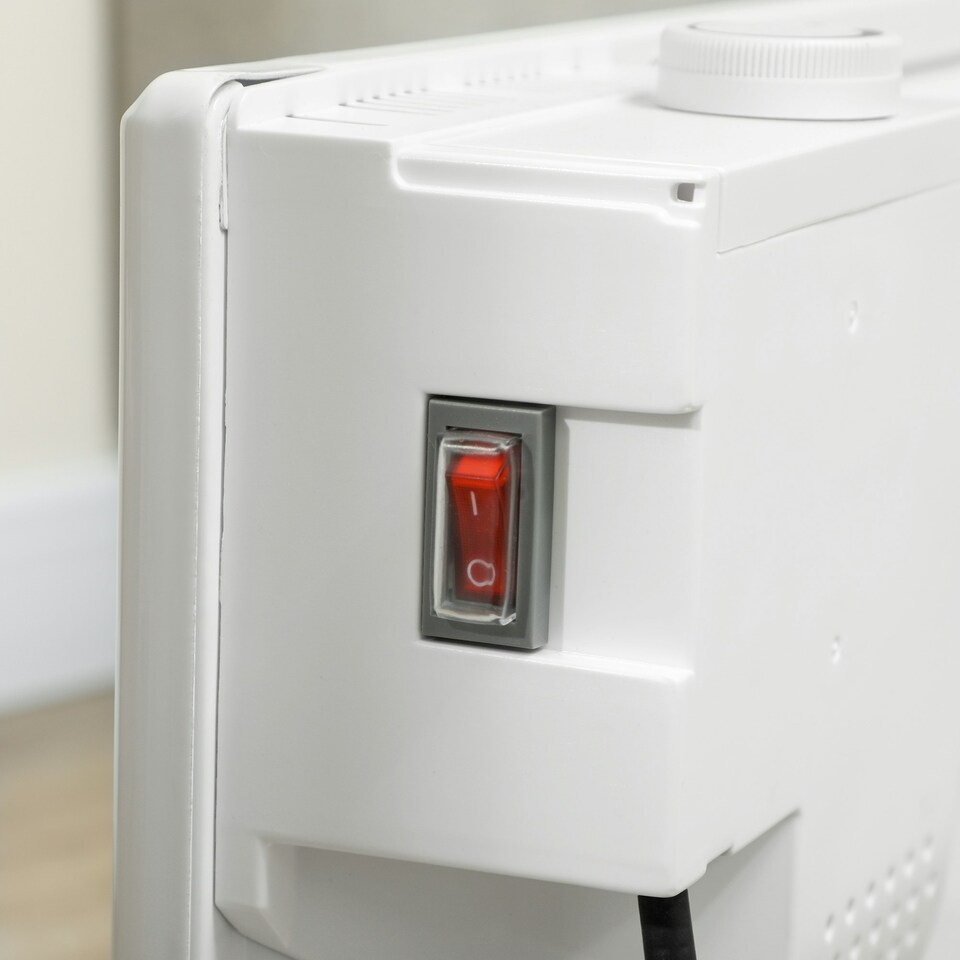 image 1 of HOMCOM 1500W Panel Heater, Low Energy Electric Heater for Home, White