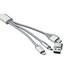 image 3 of MidOcean 4 in 1 Keyring Charging Cable - Silver - One Size