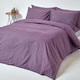 image 4 of Homescapes Grape Egyptian Cotton Flat Sheet 200 Thread Count, Double | Purple | Double