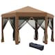 image 9 of Outsunny 3.2m Pop Up Gazebo Hexagonal Canopy Shelter Outdoor with Sidewalls