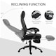 image 4 of Vinsetto Mesh Swivel Task Chair for Home Office Desk Recliner w/ Footrest Black