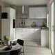 image 2 of 3 Drawer Base Unit 800mm w/ Slab Cabinet Door - Super Gloss Light Grey Grey | Super Gloss Light Grey