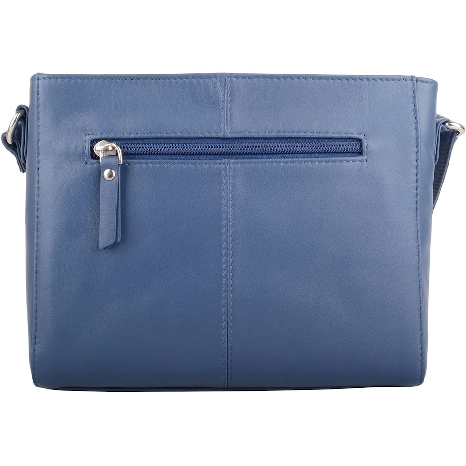 image 1 of Cross Body Shoulder Genuine Soft Leather Pocket Detail Handbag Orange | Autumn Ink Russet