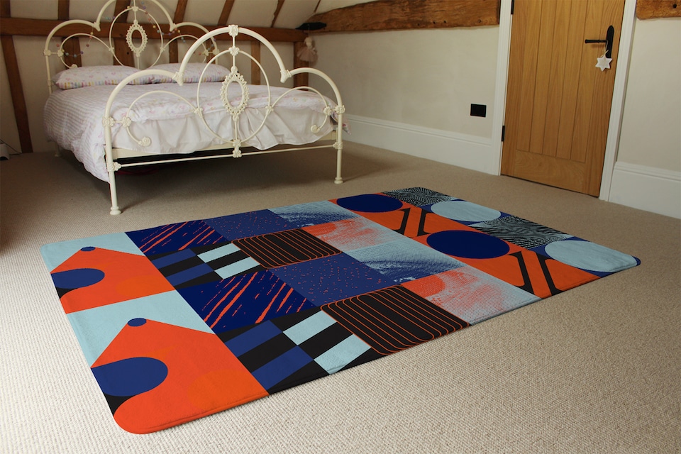 image 1 of Deconstructed Postmodern Inspired Artwork Rug | Multi