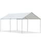 image 9 of Outsunny 2-Rooms Outdoor Carport Galvanized Steel Frame UV Resist