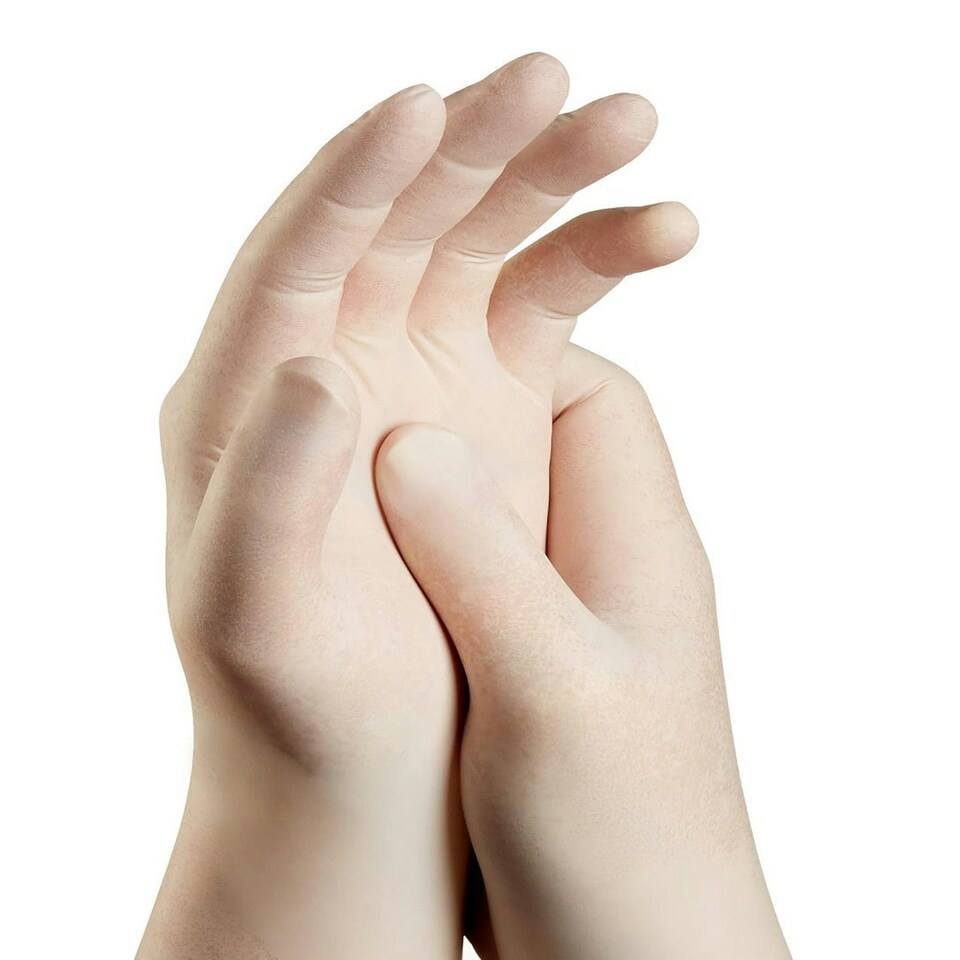 image 1 of Touchguard Natural Latex Powder Free Gloves - Box of 100x Cream | Large